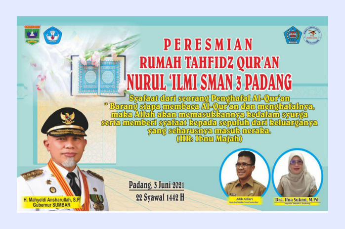 Peresmian Rumah Tahfizh Quran (RTQ) SMAN 3 Padang