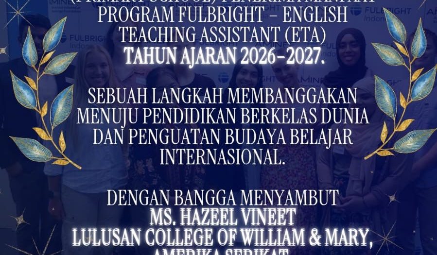 SMAN 3 PADANG PENERIMA MANFAAT PROGRAM AMINEF ETA (ENGLISH TEACHING ASSISTANT) dari FULBRIGHT AMERIKA.