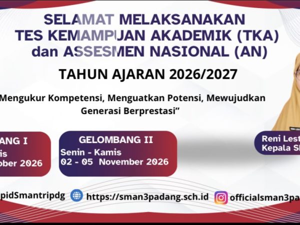 Pelaksanaan Tes Kemampuan Akademik ( TKA) dan Asesmen Nasional (AN) SMA-SMK Tahun 2026