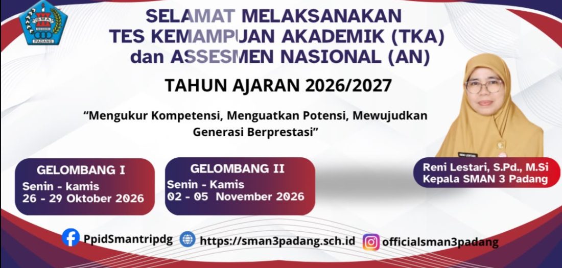 Pelaksanaan Tes Kemampuan Akademik ( TKA) dan Asesmen Nasional (AN) SMA-SMK Tahun 2026